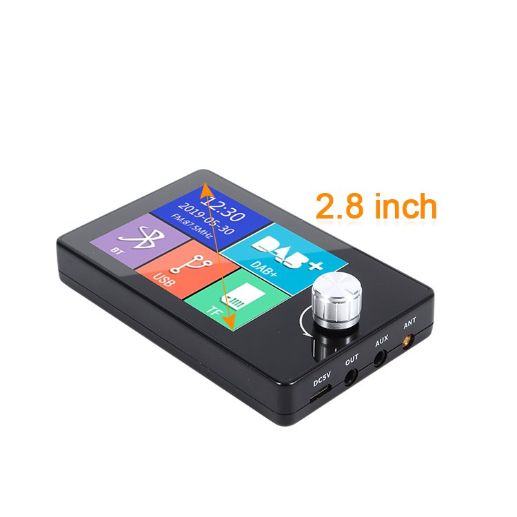 2.8 Inch Colorful Screen Car Dab+ Radio Adapter Fm Transmitter Bluetooth Receiver Hands-free Car Kit Mp3 Music Play
